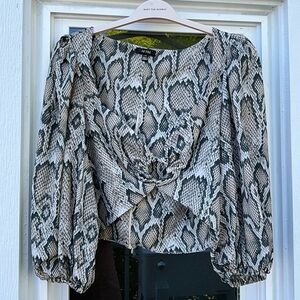 AFRM Snake Print Crop Top